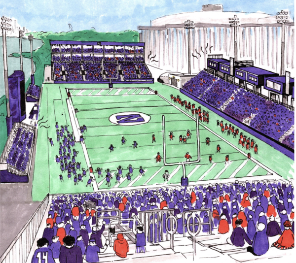 Temporary Stadium; bringing excitement to Northwestern